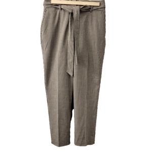 Joie gingham belted waist pants